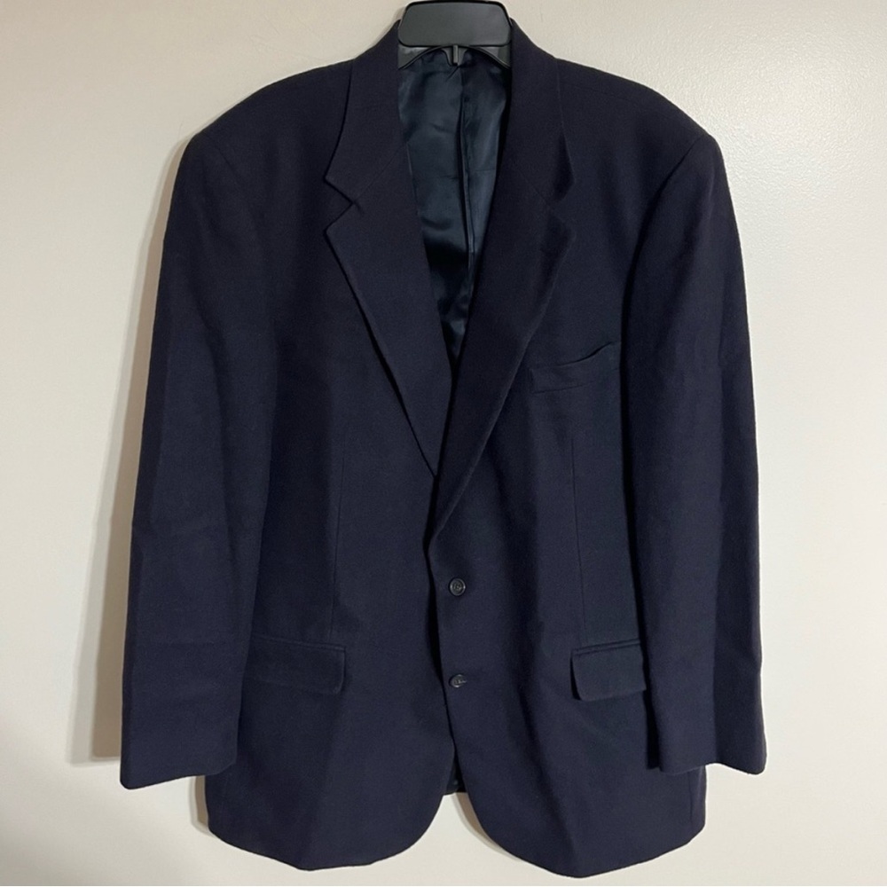 Men's Brooks Brothers‎ Made In USA 100% Camelhair Blazer Sport Coat 46 LG Navy